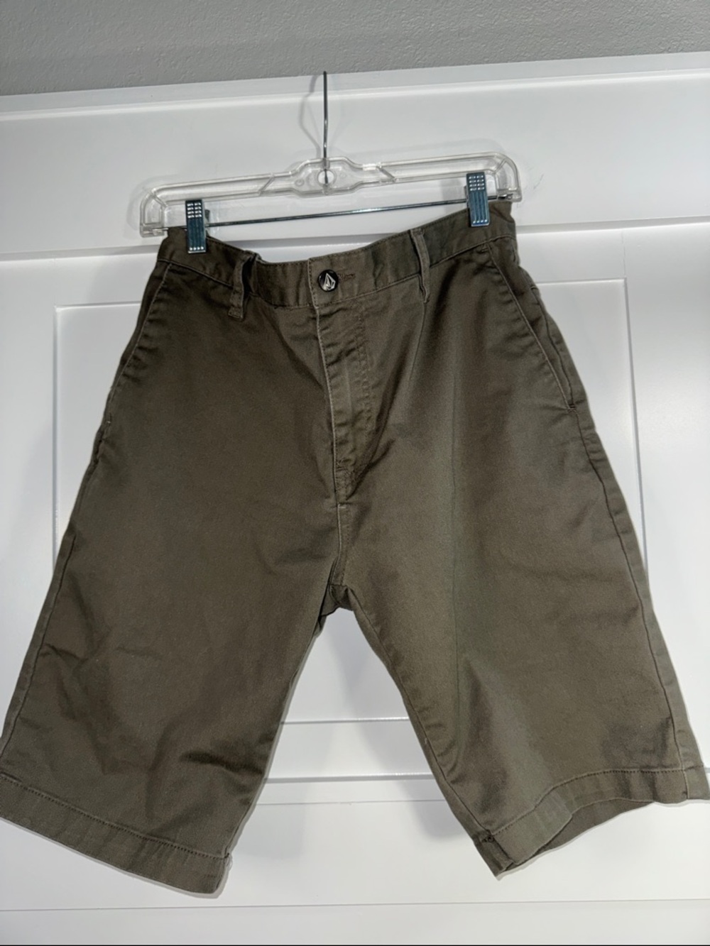 Volcom Men's Olive Flat-Front Shorts